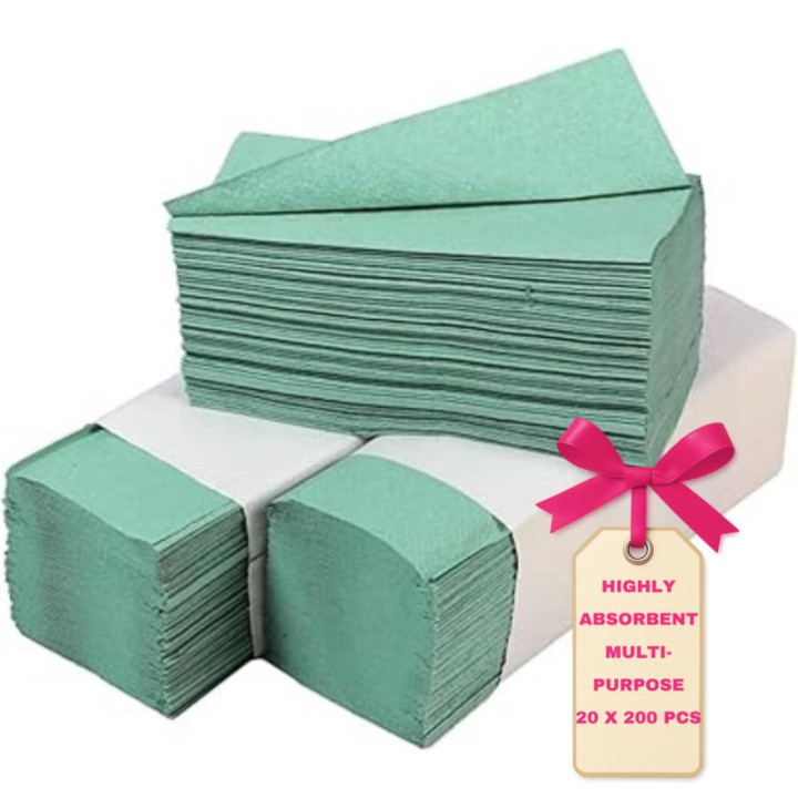 Ręczniki PREMIUM zielone A - 200szt. x 20 AMAZON