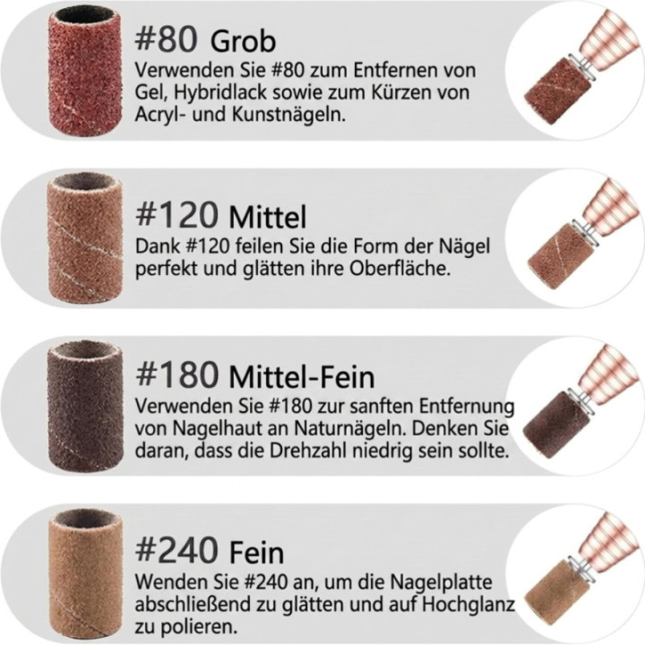 Nakładki na frez mandrel pedicure i manicure |180 100 szt. AMAZON
