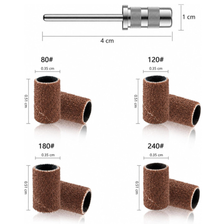 Nakładki na frez mandrel pedicure i manicure |180 100 szt. AMAZON